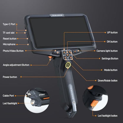 Teslong 6" IPS Screen 3.9mm Ultra-Thin for Engine & Pipe Inspection