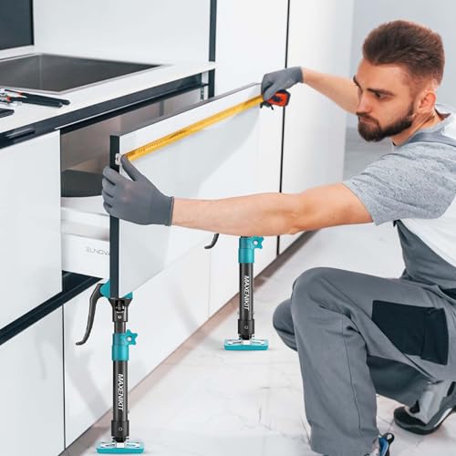 Third Hand Support Pole Heavy Duty, Cabinet Jacks for Installing Cabinets with 285 LBS Capacity and Expand from 15-4/5 to 23-3/5 in, 1-PC - size: 15.8" - 23.6" 1Pc