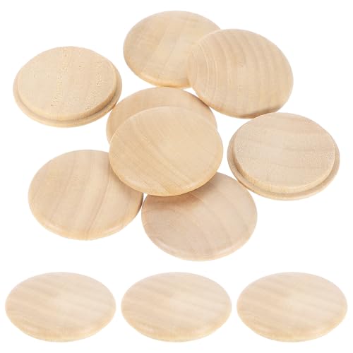 uxcell 16Pcs Wood Button Plugs, 35mm/1.38" Hardwood Screw Hole Plug Mushroom Wooden Caps Buttons Wood Plug for Furniture Woodworking Craft Decor (40mm x 35mm) - size: 40x35mm