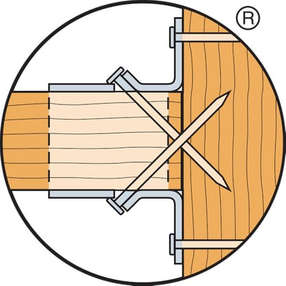 Simpson Strong-Tie PFD24B PFB Galvanized Post-Frame Saddle Hanger for 2x4