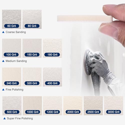 10Pcs 6 Inch Hook and Loop Sponge Sanding Disc, 2500 Grit - size: 6 Inch 2500 Grit