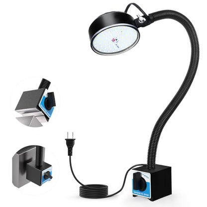 20W Magnetic LED Work Light, 2000LM, 500mm Flexible Gooseneck, for Sewing Machine, Lathe, Work Bench, Shop Lighting
