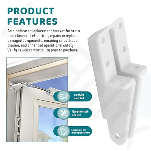 N349-316 White Plastic Replacement Post Jamb Bracket w/Screws