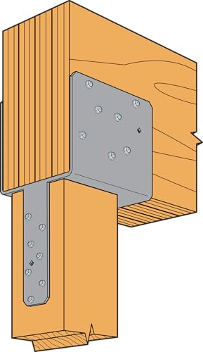 Simpson Strong-Tie ECCQ7.1-6SDS2.5 - End Column Cap Quick-Install for 7-Inch Beams & 6X Posts with SDS Screws, Heavy-Duty Framing Bracket for Structural Support in Home Improvement Projects