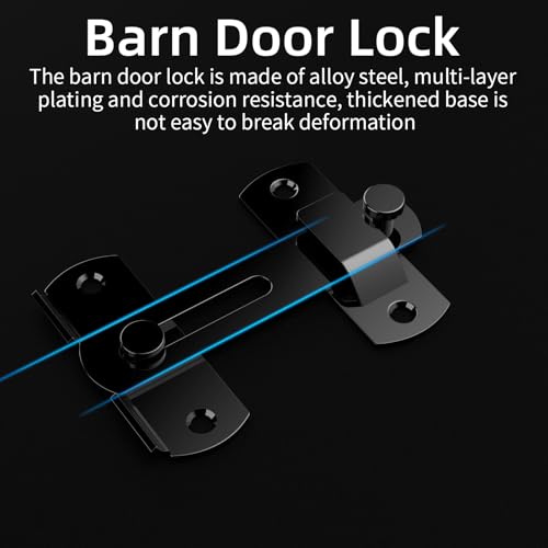 T Strap Hinges, Tee Hinge, T-Gate Hinges, Gate Strap Hinges, Wooden Fences Door, Barn Door, Shed Doors,Cabinet Door,Pet House Door, Barn Door Lock Latches 1PC (4 inch) - size: 4 inch set