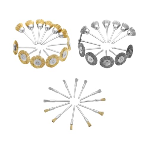 36Pcs Wire Brushes Set Brass & Steel Rotary Tool Brushes