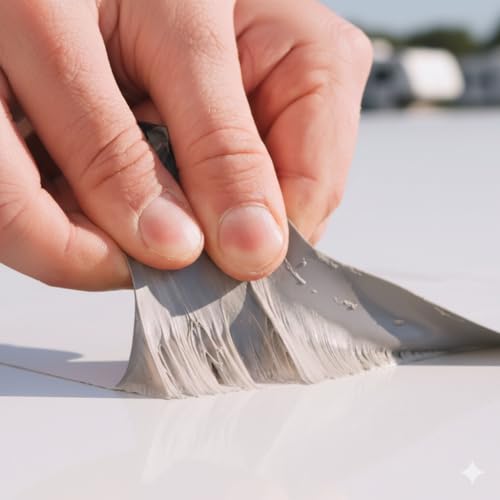 RV Roof Sealant Tape 4 Inch x 50 Feet EternaBond RoofSeal Repair Tape Gray - color: Gray, size: 4" x 50'