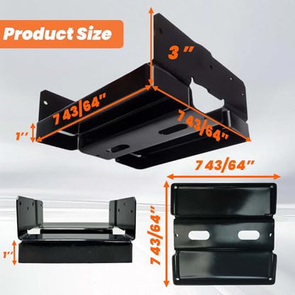 1 PCS 8x8 Post Base for Concrete Heavy Duty Black E-Coated - color: Black