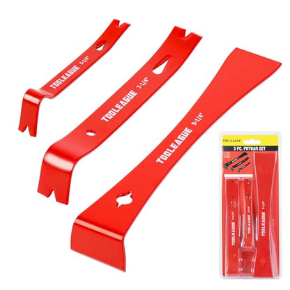 TOOLEAGUE 3Pcs Mini Flat Pry Bar Set, Bee Hive Tool