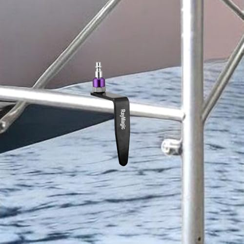 RayMagic Steel Pneumatic Tool Rafter Hook Hanger, Lightweight, Durable,Reusable Metal Organaizer Adjustable Easy Install Hooks with 1/4" Air Tool Swivel Fitting, for Air Nailer, Purple(5-Pack) - style: 5-PACK
