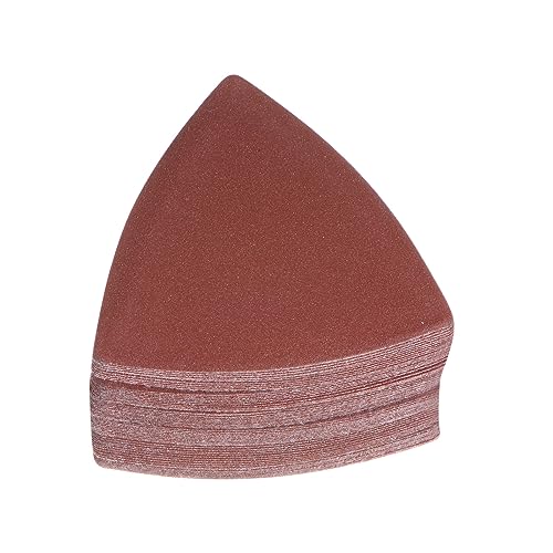 HARFINGTON 60pcs Triangular Hook & Loop Sandpapers 240 Grits 3-1/8" Aluminum Oxide Sanding Pads Random Orbital Mouse Detail Sander Papers Oscillating Multi Tool Sheets - size: 240 Grits