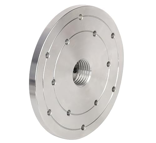 6" Wood Lathe Steel Faceplate, 1-1/4”x8TPI Spindle Thread Woodworking Machine Chuck Face Plate