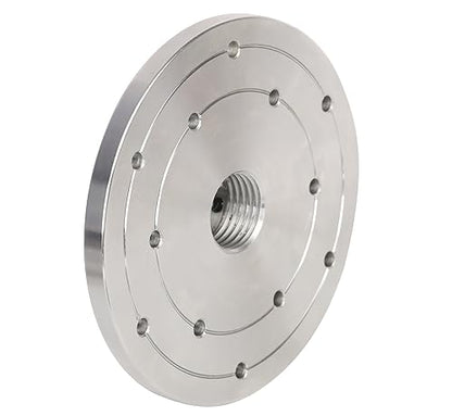 6" Wood Lathe Steel Faceplate, 1-1/4”x8TPI Spindle Thread Woodworking Machine Chuck Face Plate