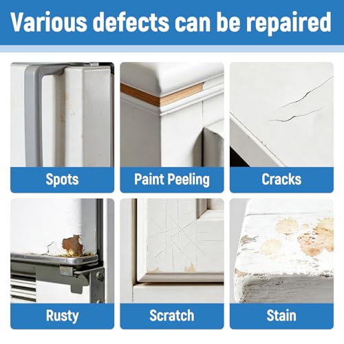 White Touch Up Paint High-Gloss Multi Surface Acrylic White Touch Up Paint Pen Scratch Repair for Metal,Walls,Cabinets,Appliances,Wood,Door,Furniture,Enamel 1.5 Fl Oz - color: White - 1.5 oz