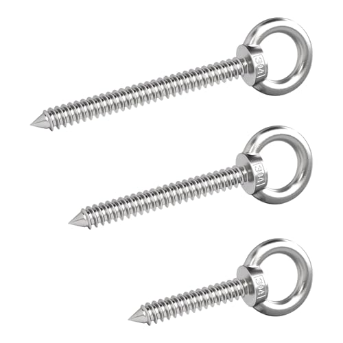 KIBBEH 5.6" Stainless Eye Hooks, M10 1000LBS for Hammock & Swing - color: 5.6-Inch M10