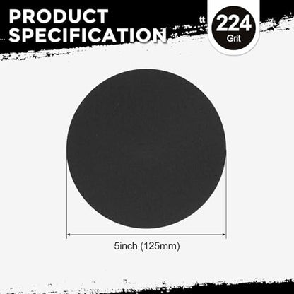 50Pcs Sanding Discs 5In 240Grit Hook and Loop Sandpapers Black - color: Black, size: 5 Inch(240 Grit)