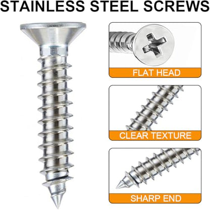 6 Pack White Flat Brackets, 6 Inch Straight Brace Mending Plate with Screws - size: 6 Pcs/ 6” x 0.8”