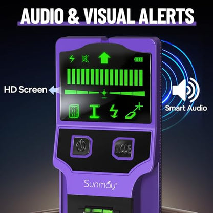 SUNMAY 7-in-1 Stud Finder Wall Scanner with Laser Level
