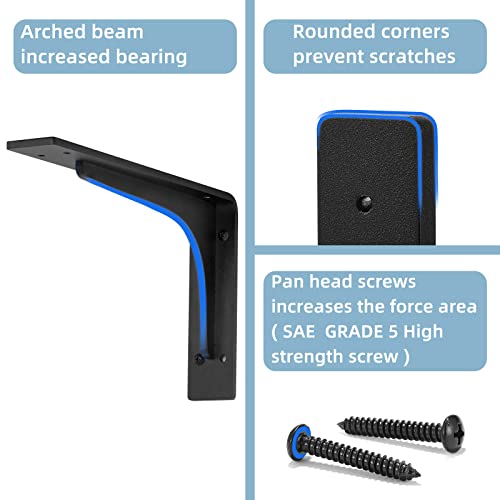 24 x14.2 INCH Shelf Brackets,L Shelf Brackets,Vertical Angle, Premium Alloy Metal Heavy Duty Shelf Bracket, high Strength Mounting Hardware Included, Corner Brace Joint,Pack of 2. - size: 24 inch x 14.2 inch die-cast