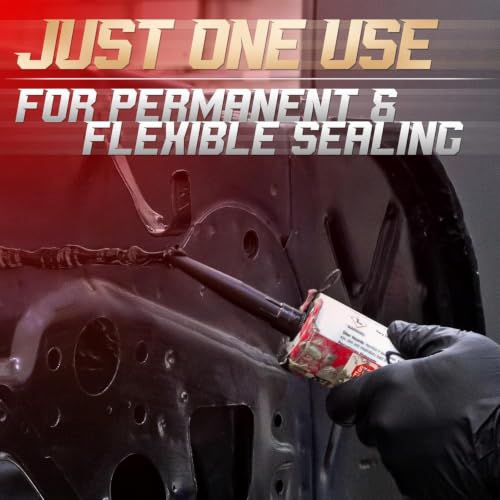 2-Pack Seam Sealer Automotive Black, Paintable Waterproof Auto Body Sealant - size: 2 pack