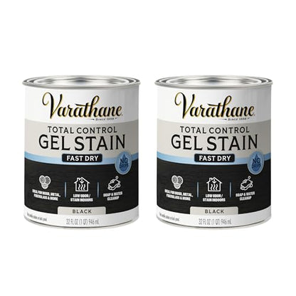 Varathane Total Control Gel Stain - color: Black, size: Quart (Pack of 2)