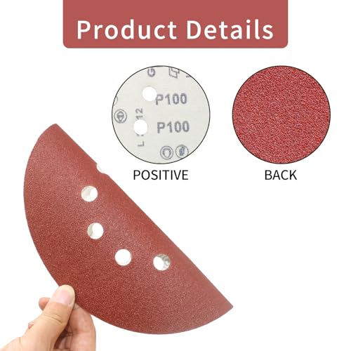 9 Inch 10 Hole Sanding Discs 180 Grit 20Pack Hook and Loop Disc - style: 10 hole-180 Grit