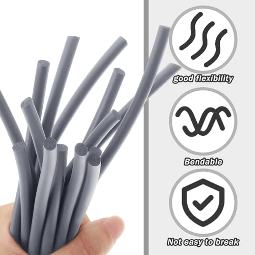 Frienda Backer Rod Foam Rubber Caulk Saver Concrete Expansion Joint Filler Weather Strip Seal for Gaps and Joints (Grey,1/8 Inch x 100 ft) - color: Gray, size: 1/8 Inch x 100 ft