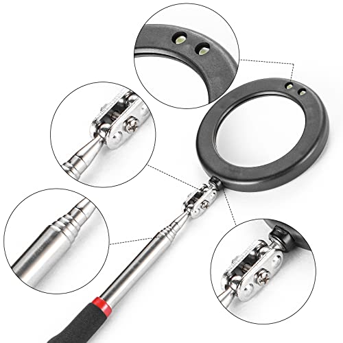 4PCS Telescoping Inspection Mirror LED Lighted Inspection Mirror