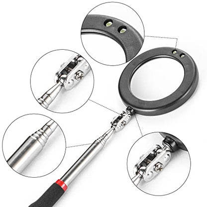 4PCS Telescoping Inspection Mirror LED Lighted Inspection Mirror