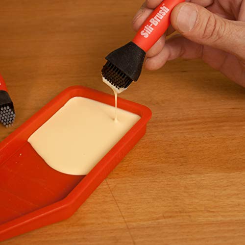 Sili Non-Stick Wood Glue Brush Applicator Kit & Sili Glue Roller with Silicone Application Tray