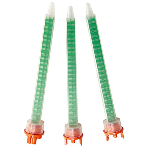 CosmoMix Square Static Mixer Nozzle Tube Tip, F System for 4:1/10:1 Mixing Ratio,7.1 Inches, 24 Elements, 10 Pieces Epoxy Mixing Nozzle Tip, For AB Glue Acrylic Adhensive Gun Mixer (RSF10-11-24S)