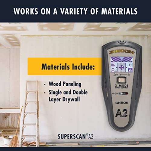Zircon SuperScan A2 Advanced Stud Finder with 2 Mode Target Control, StudScan and DeepScan Mode - style: A2