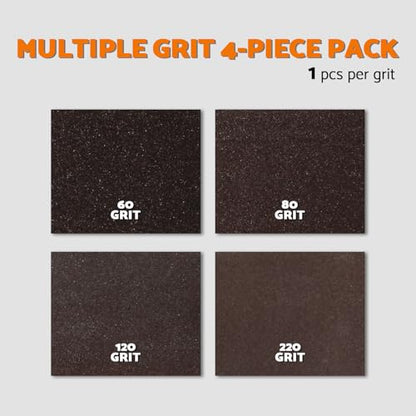 S&F STEAD & FAST Sanding Sponge 60 80 120 220 Grit 4 Pcs with 2 Emery Board