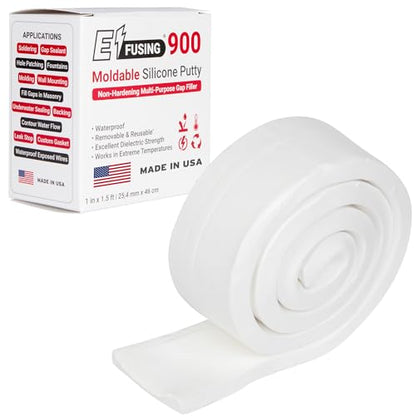 900 Moldable Silicone Putty - White Rectangular Shape - size: White Rectangular