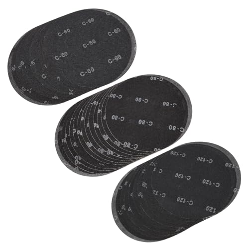 HUAALIUCHE 17-Inch Floor Sanding Screen Discs (30-Pack Variety Kit) | 10x 60 Grit, 10x 80 Grit, 10x 120 Grit | Heavy-Duty Silicon Carbide Mesh for Wood, Concrete, Reusable Buffer Pads - size: 17 inch, style: #60+#80+#120-30 Pack