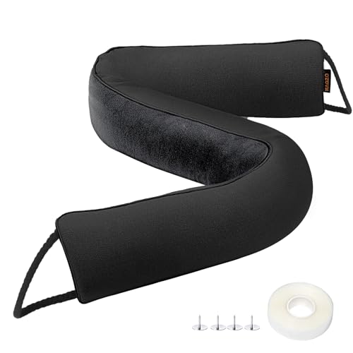 MAGZO Weighted Door Draft Stopper for Bottom of Door 36 Inches, Black