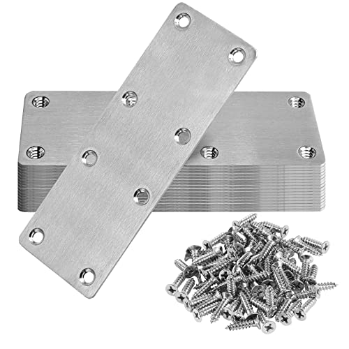 140 x 50 x 2mm Flat Mending Plate - Stainless Steel - Silver - 6Pcs - color: Silver, size: 140 x 50 x 2mm