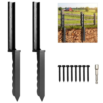 2 Pcs 30" Tall Fence Post Repair Kit for Ourdoor