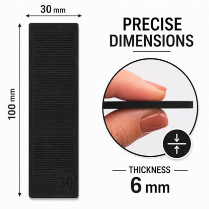 1/4" (6 mm) Plastic Glazing Blocks Glazing Frame Spacer Door Window Frame Packers - size: 1/4" (6mm) Black