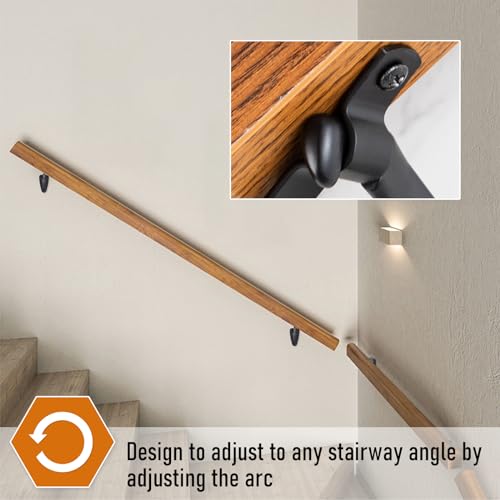 HOME MASTER HARDWARE Handrail Bracket for Stairs,Matte Black, 6 Pack - color: Matte Black, size: 6 Pack