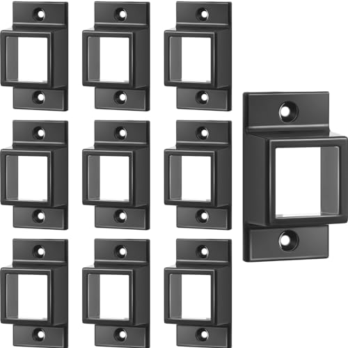 Zonon 20 Pcs Black 1" X 1" Aluminum Fence Brackets Wall Mount