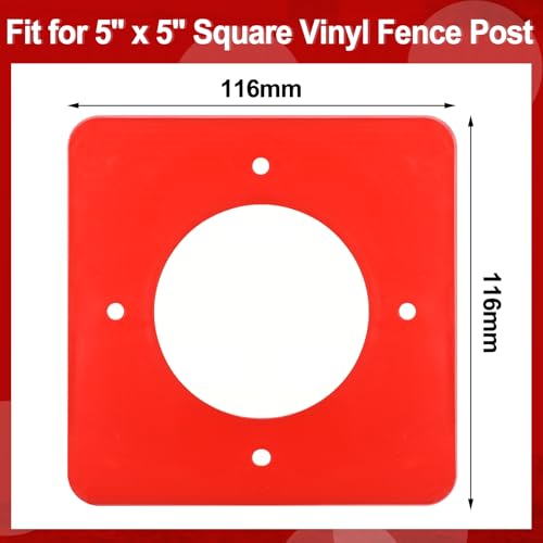 Chunful 20 Pcs Rail Ties Replacement for Vinyl Fence Post, Red - color: Red