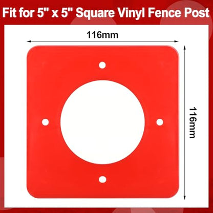 Chunful 20 Pcs Rail Ties Replacement for Vinyl Fence Post, Red - color: Red