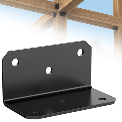 4 Inch Heavy Duty L Brackets for Wood, Galvanized Corner Braces, 15 PCS - size: 2x2x4 Inch