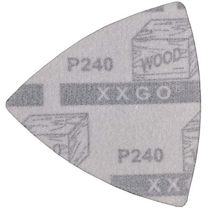 XXGO 60 Pcs 240 Grits 3-1/8 Inch 80mm Triangle Oscillating Sandpaper - size: 3-1/8 Inch Triangle - 240 Grit - 60 Pcs