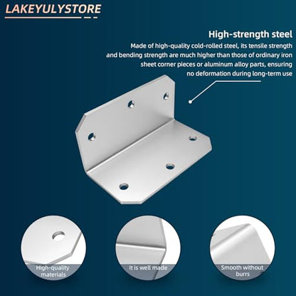 4 Inch L Brackets Corner Braces for Wood Furniture 4 Pack