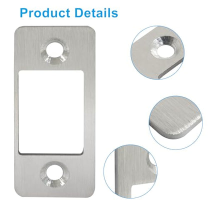 Deadbolt Restorer Strike Plate, Silver, 1 Pack - color: Silver