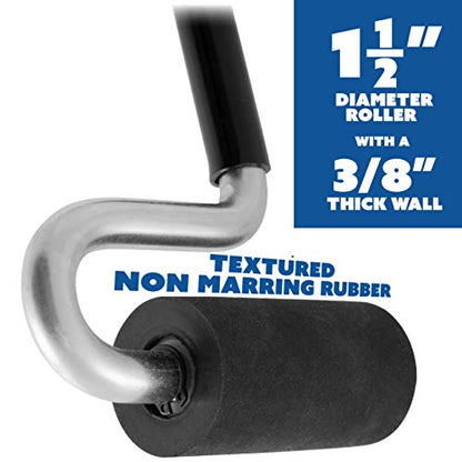 Long Handle J Roller with Thick Rubber Roller for Veneer & Laminate