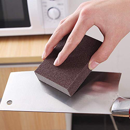 6PCS Nano Emery Sponge Brush Eraser Scrub, Alumina Carborundum Particle Sponge, Kitchen Magic Cleaning Sponge Pot Scrubber Scouring Pad for Removing Rust Cleaning Kitchen Supplies
