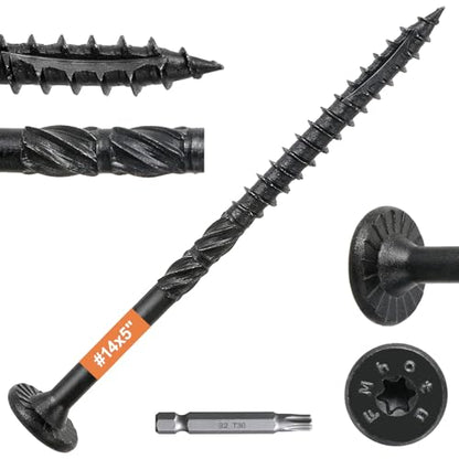 #14 x 5 Wood Structural Lag Screws - size: #14 x 5"